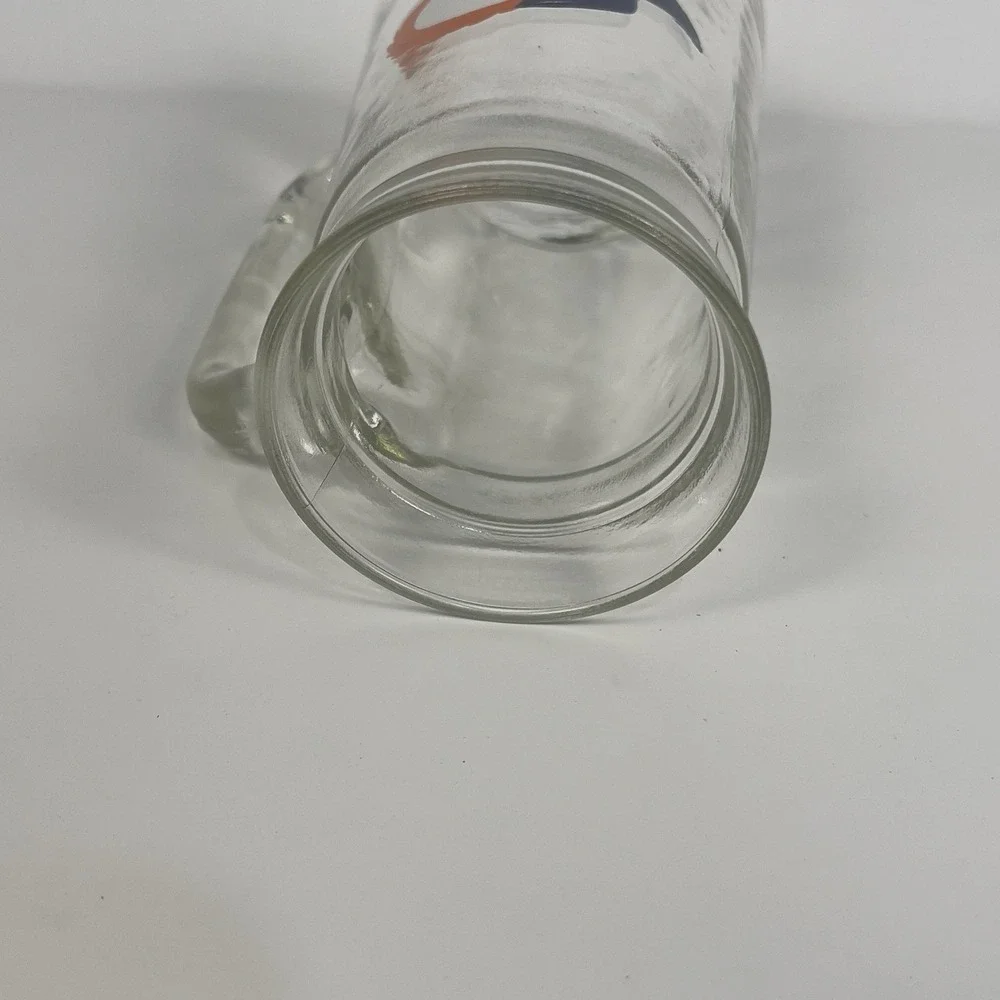 Vintage UVA‎ Virginia Cavaliers Glass Beer Stein Mug Cavalier Logo Barware 16 oz